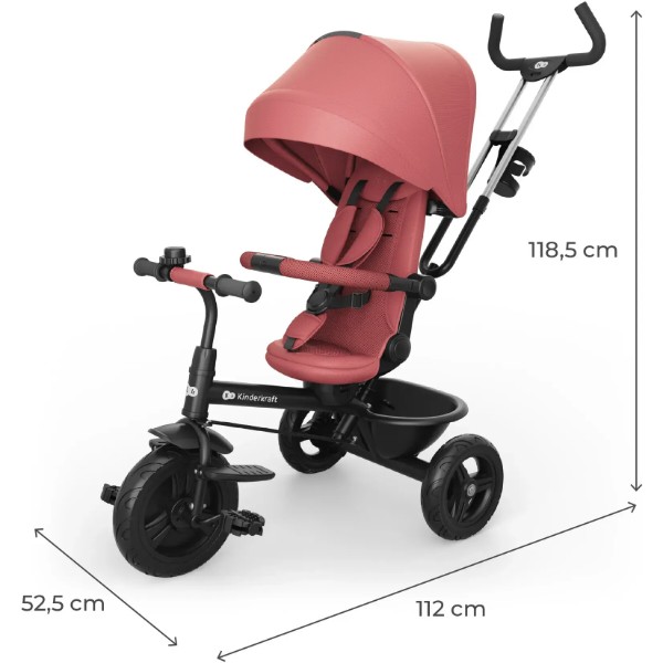 Фото - Триколісний велосипед Kinderkraft Aston 2 Plus Pink (KRASTO02PNKPL00)